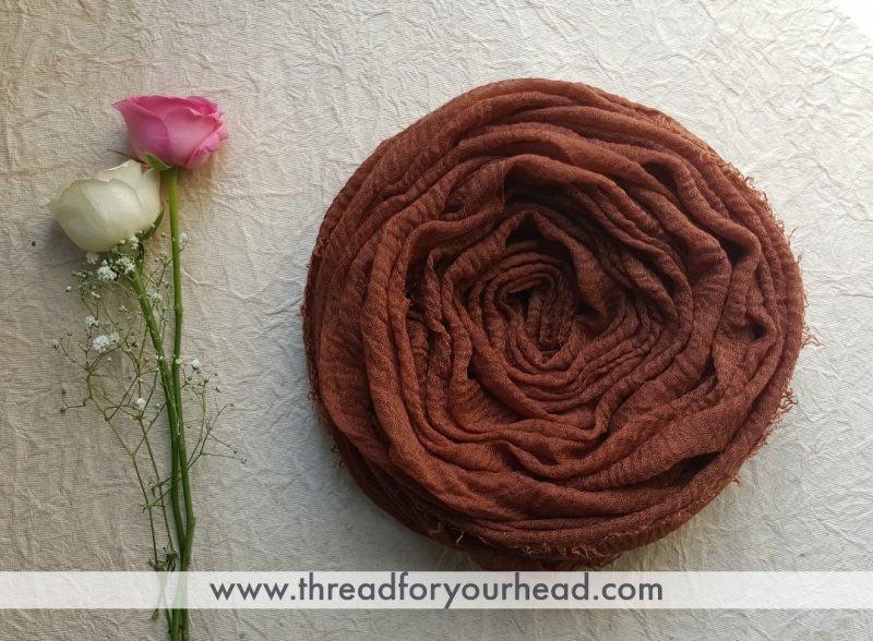 crinkle cotton hijab- maple