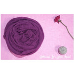 Crinkled cotton hijab- royal purple