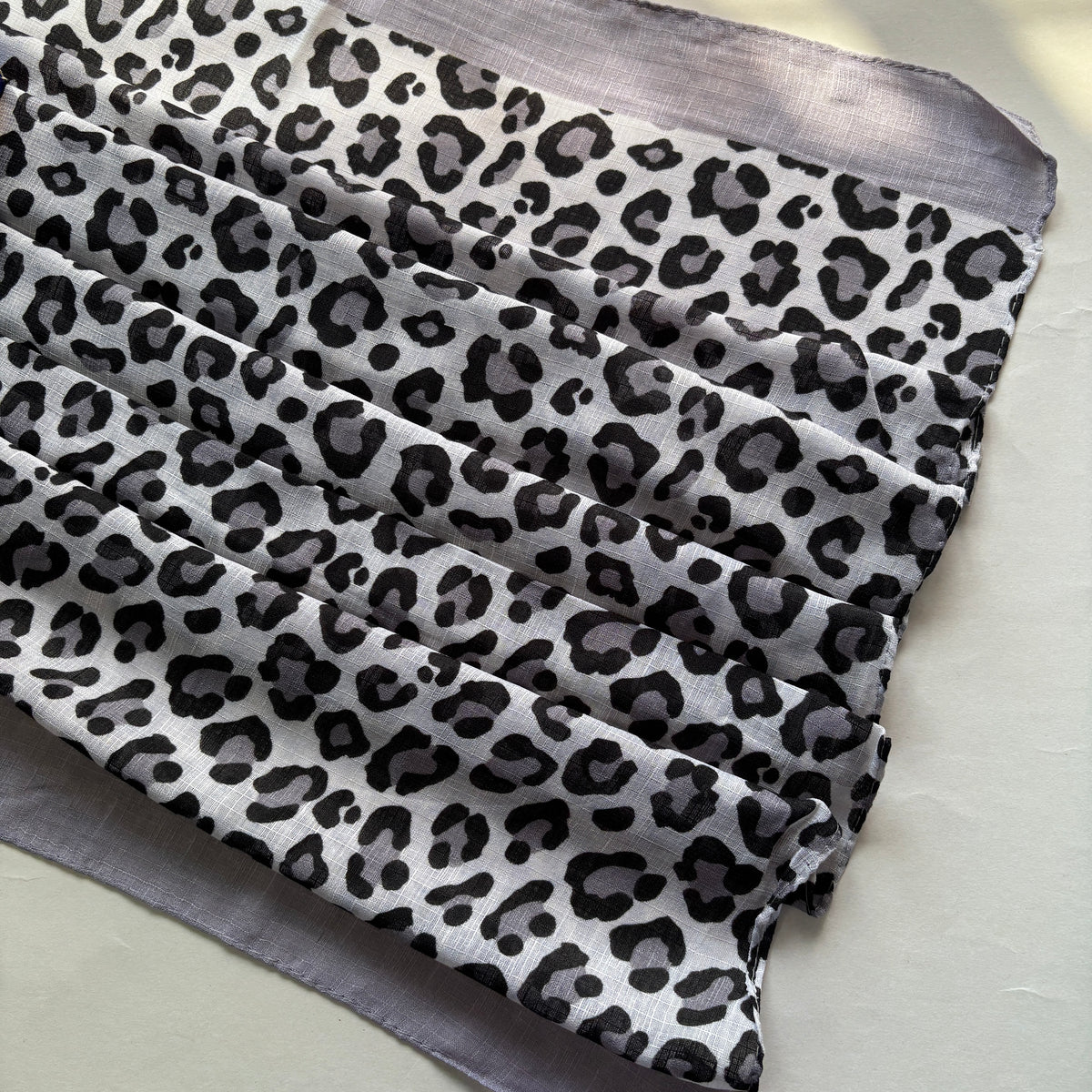 Leopard Printed Cotton - Steele