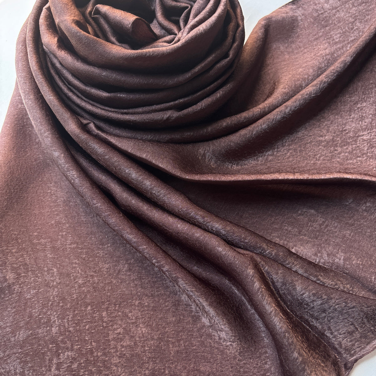 Premium Satin Hijab - Chocolate Brown