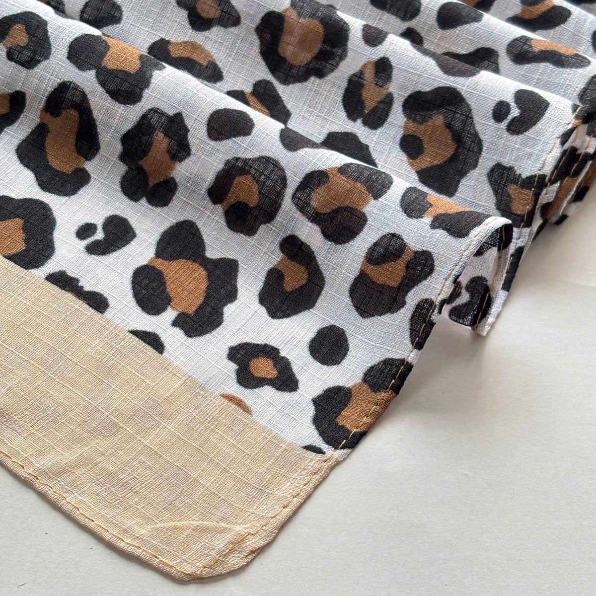 Leopard Printed Cotton - Tan