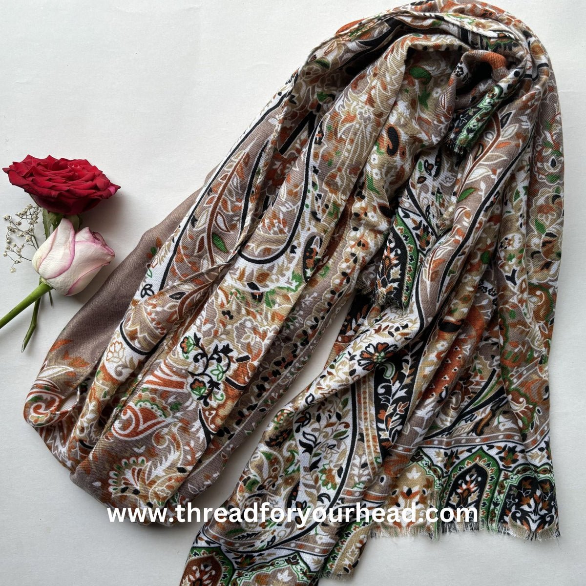 Persian Printed Cotton - Olive