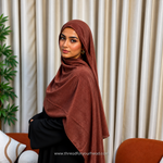 Premium Satin Hijab - Caramel gold