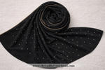Luxury Rhinestone Diamond Hijab - Black