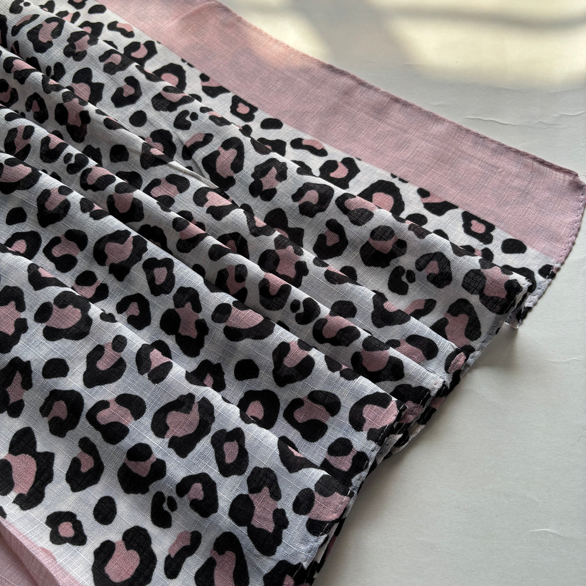 Leopard Printed Cotton -Pink