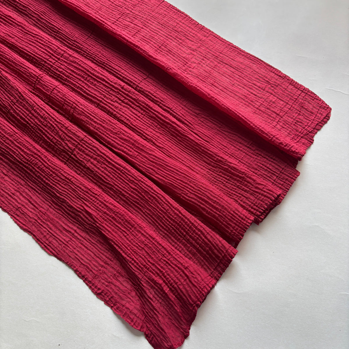 Feather Cotton Hijab - Red