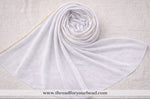 Luxury Rhinestone Diamond Hijab - Pearl White