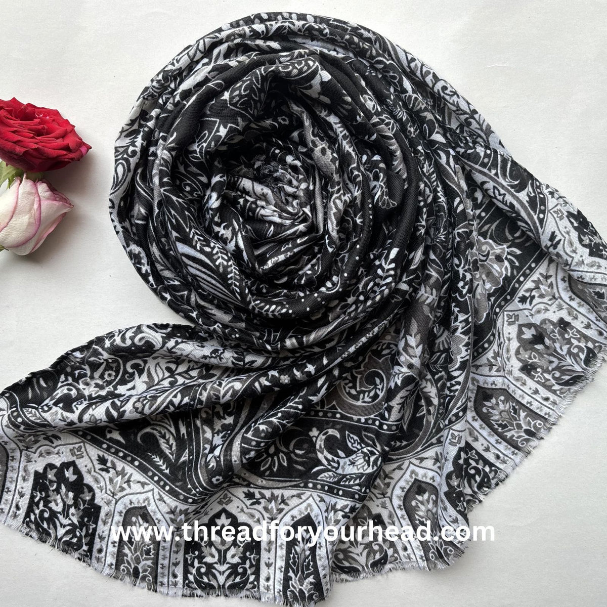 Persian Printed Cotton - Black