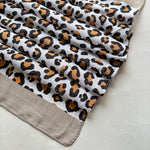 Leopard Printed Cotton - Stone Grey