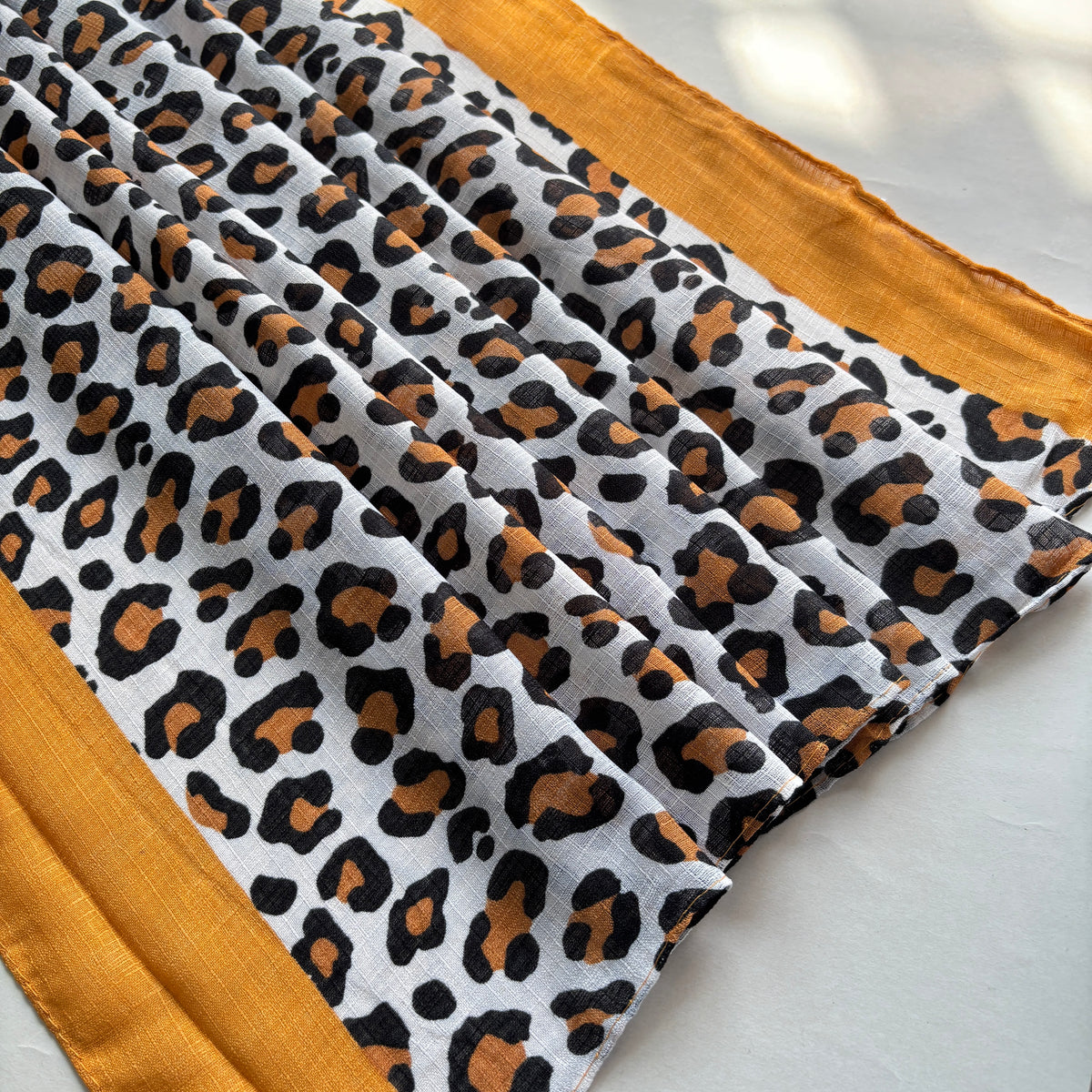 Leopard Printed Cotton - Mustard