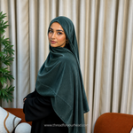 Premium Satin Hijab - Emerald Green