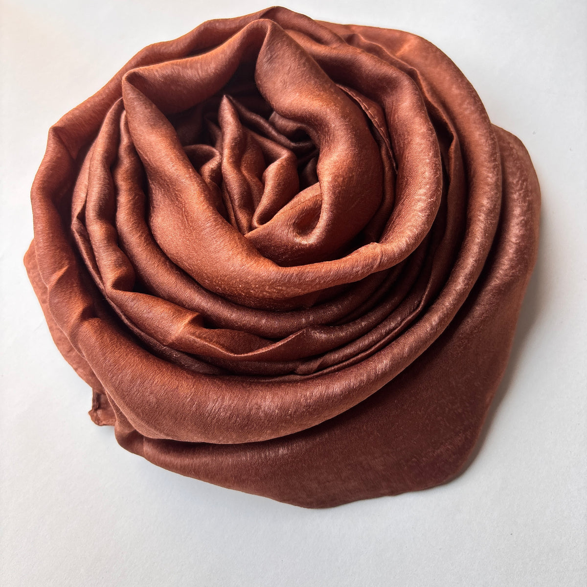 Premium Satin Hijab - Caramel gold