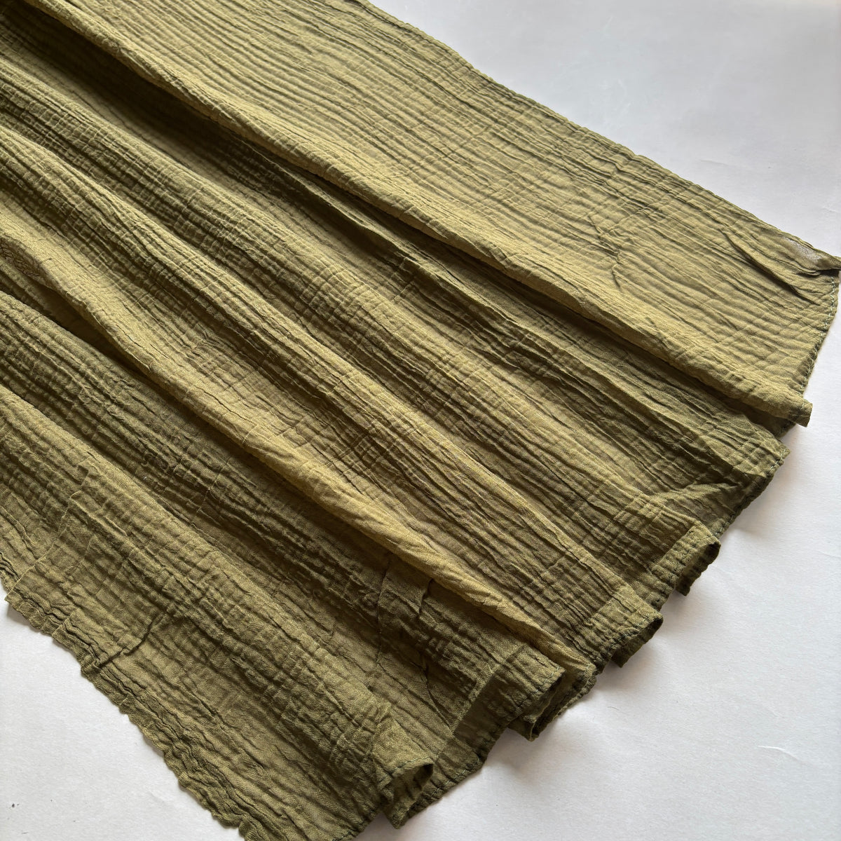 Feather Cotton Hijab - Olive