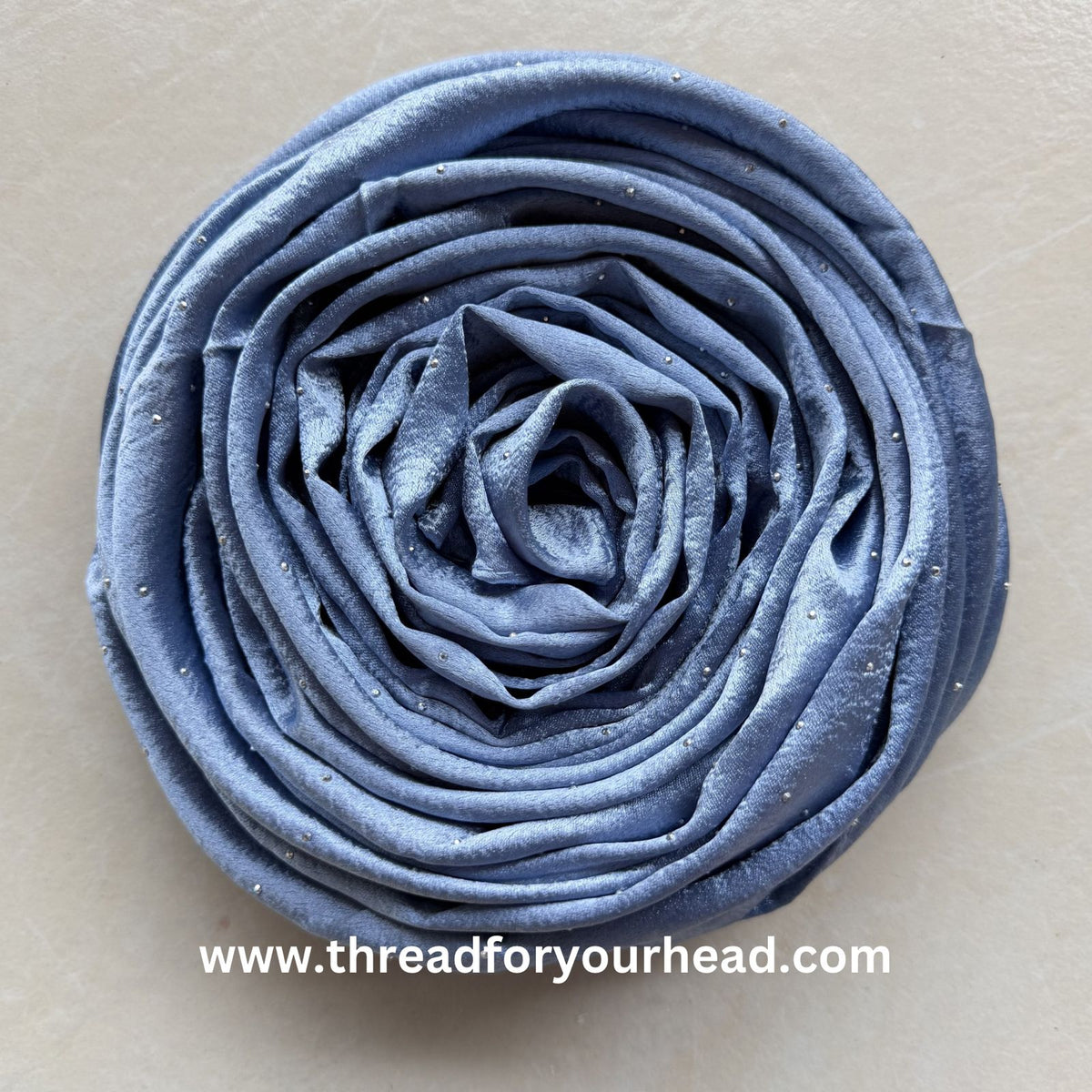 Medium blue - bubble satin diamond