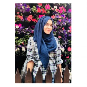 Crinkled cotton hijab- navy