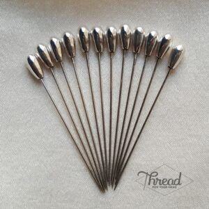 silver basic pin- set of 12