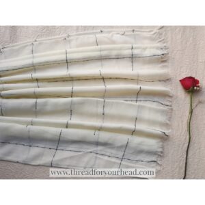 white rose - turkish cotton grid