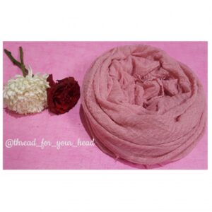 Crinkled cotton hijab- Blush pink