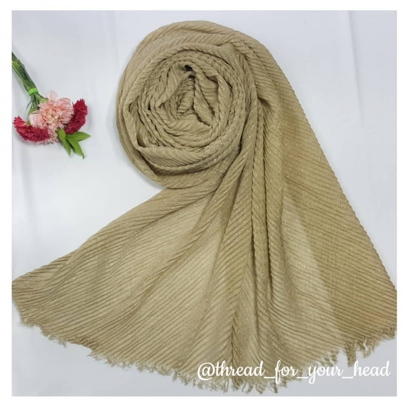 pleated shimmer hijab